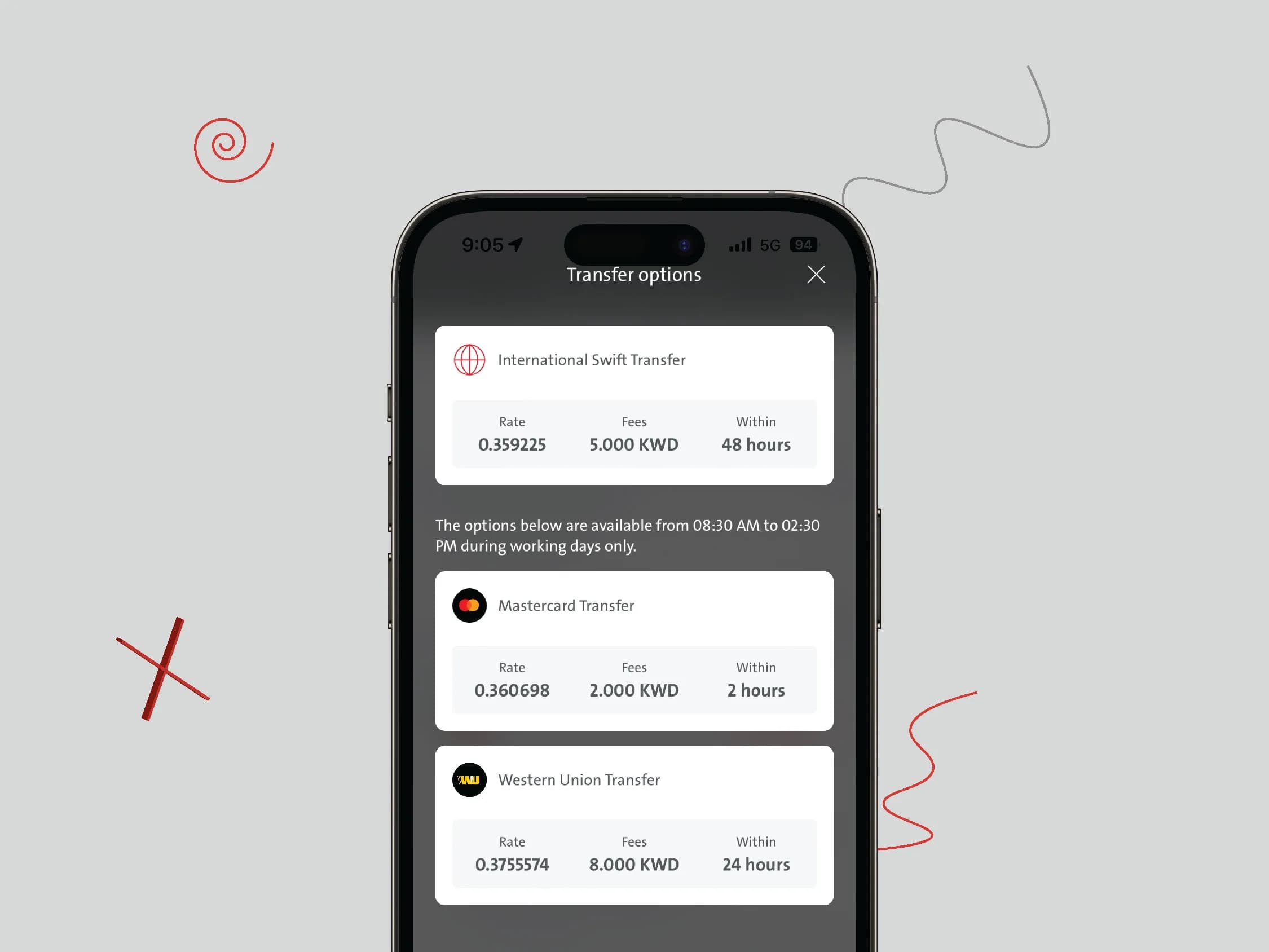 حول الأموال مع خدمة Boubyan Send